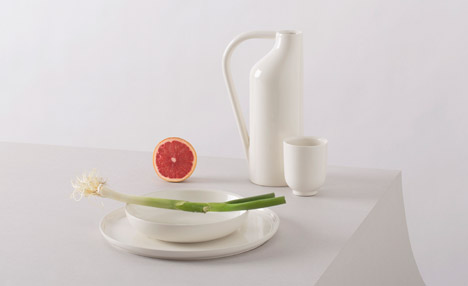Porcelán teríték hófehérben