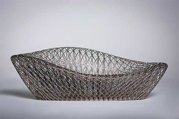 Fémhálóból áramvonalas kanapé 3D nyomtatóval 