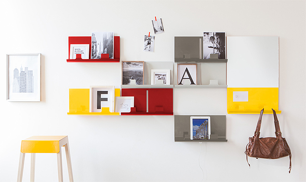 Sokoldalú polcrendszer színesen