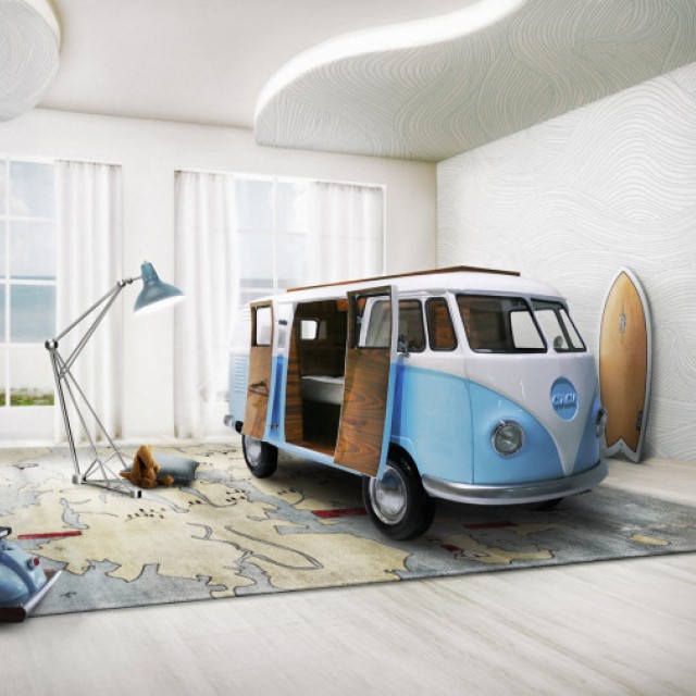 Volkswagen kisbuszból gyerekágy