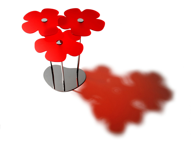 Virágcsokorból lerakóasztal