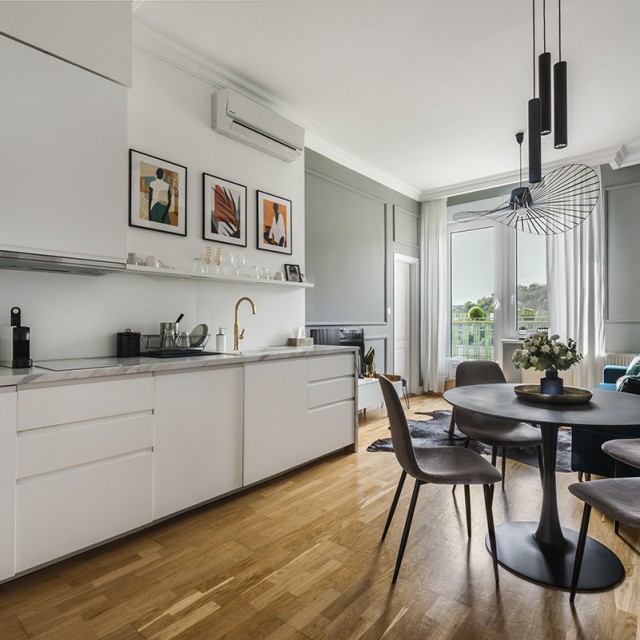 Habkönnyű elegancia: egy újjászületett budapesti kislakás