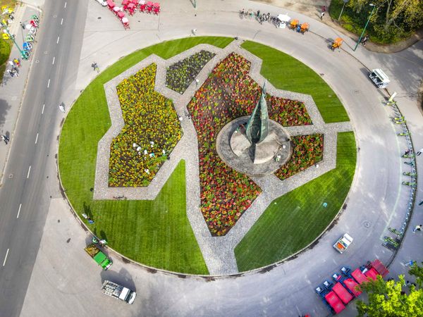 Budapest térképét formázza meg a margitszigeti virágágyás