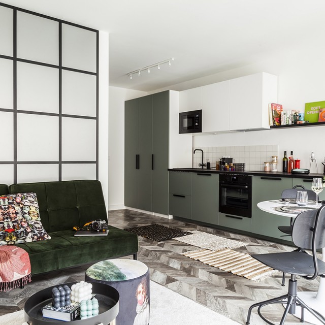Posztmodern színfolt: egy kuckós lakás a belvárosban