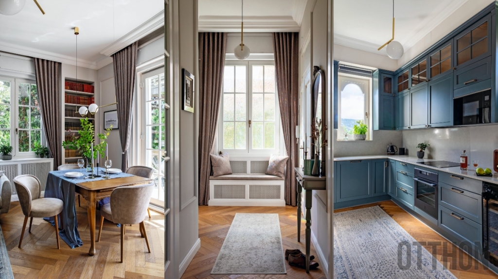 Óda a villához: egyedi, kecses bútorok, sikkes kiegészítők és kifinomult színek 88 m2-en