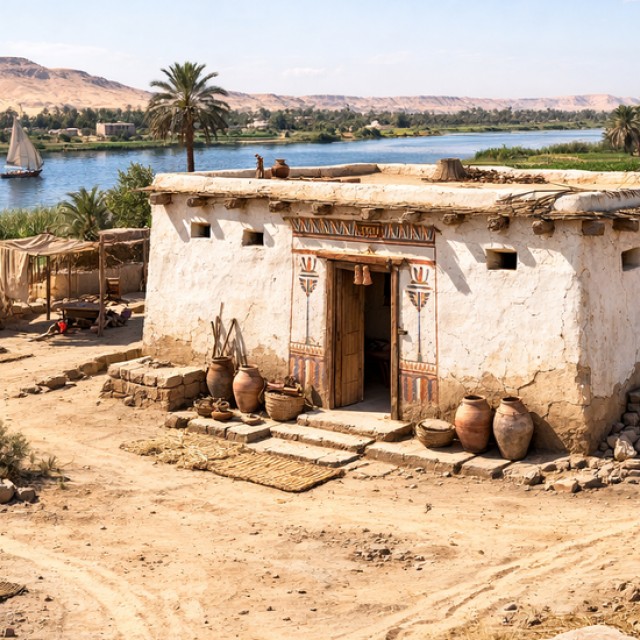 Ilyenek voltak az ókori Egyiptom házai: az otthoni dekorációnak fontos szerep jutott