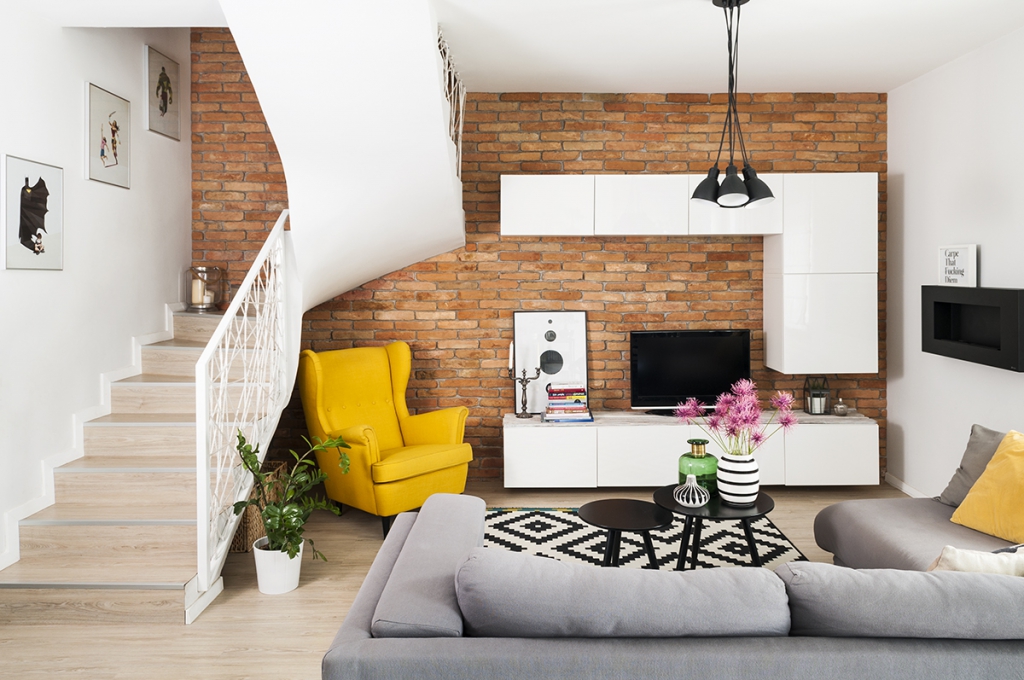 Inspiráció téglával burkolt falakhoz